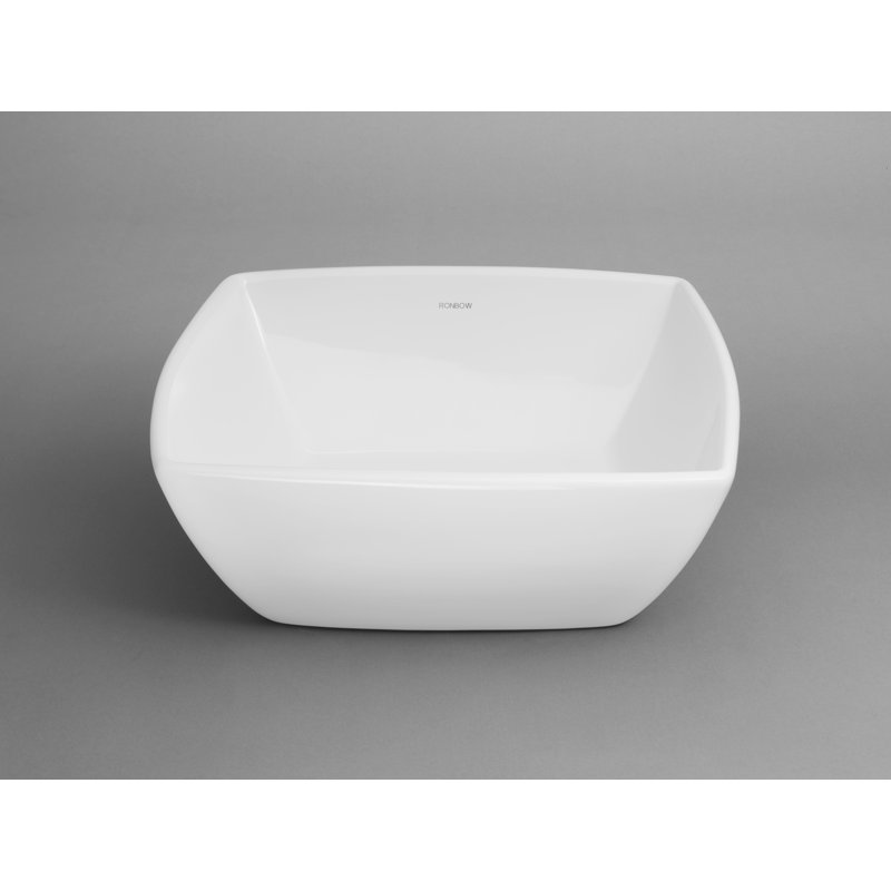 Ronbow Ceramic Square Vessel Bathroom Sink Wayfair